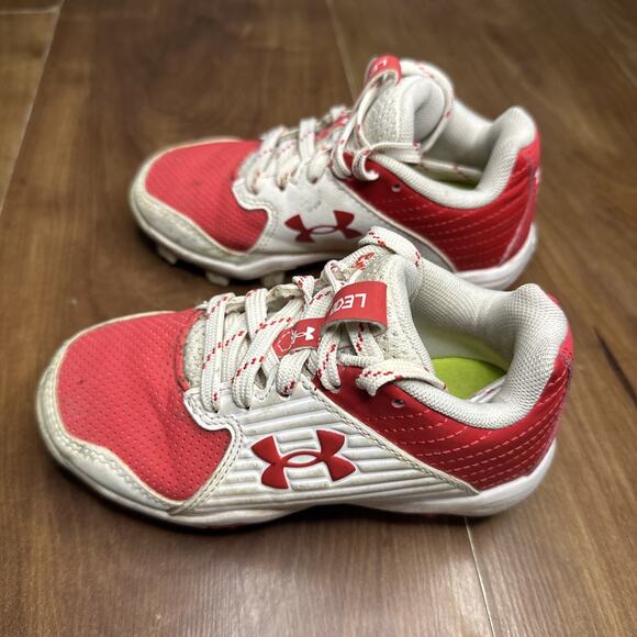 Under Armour Boys Leadoff Low RM Jr. Baseball Cleats Scarlet/White 10K - Picture 5 of 8